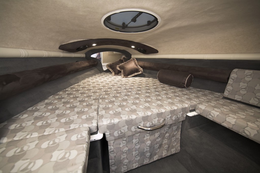 Very few bowrider design can offer space below decks like the Campion Allante 645i.  © Campion Boats